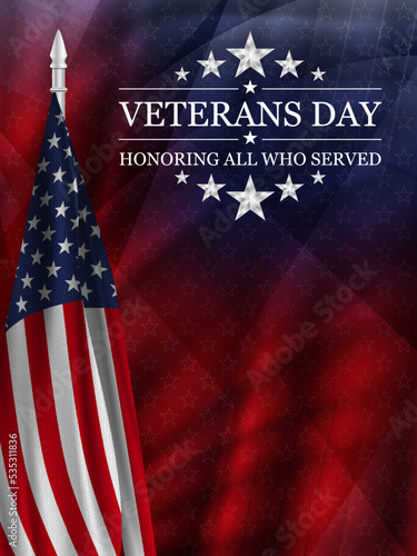 Veterans day background. National holiday of the USA.