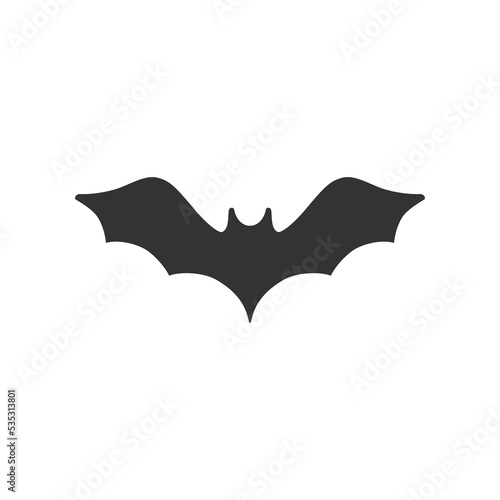 Halloween bat silhouette. Vector illustration