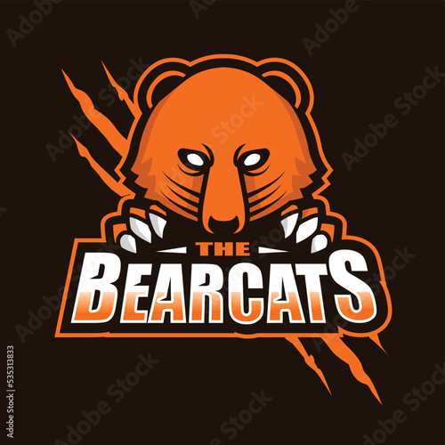 The Bearcat character logo sport photo