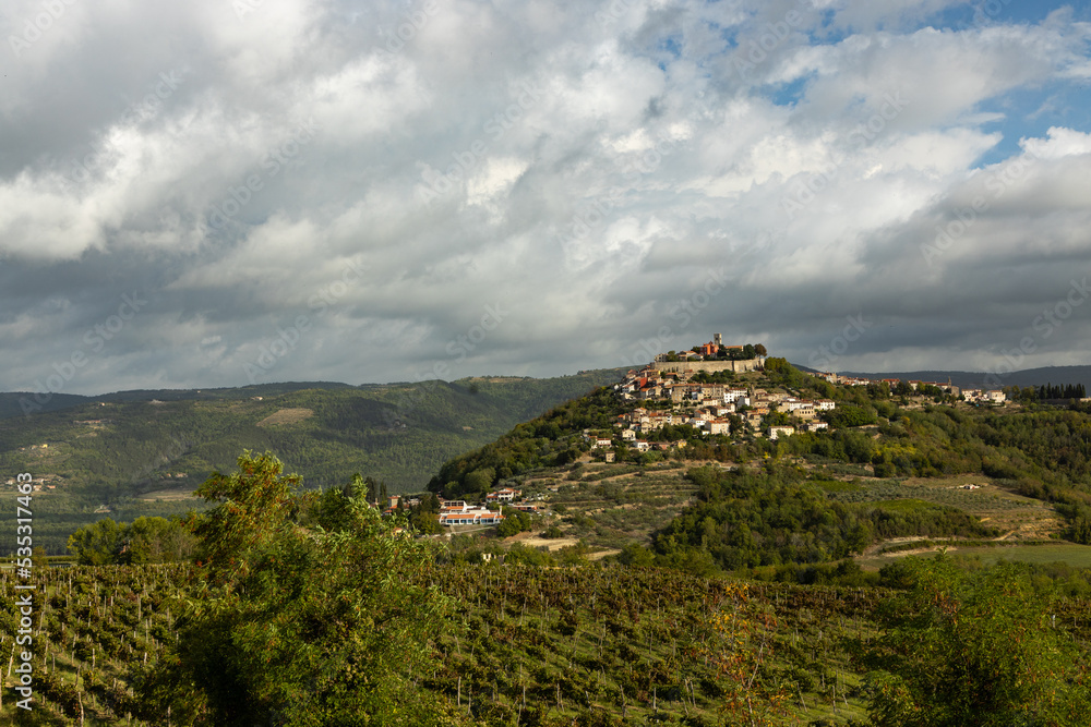 view to Motovun in Croatia