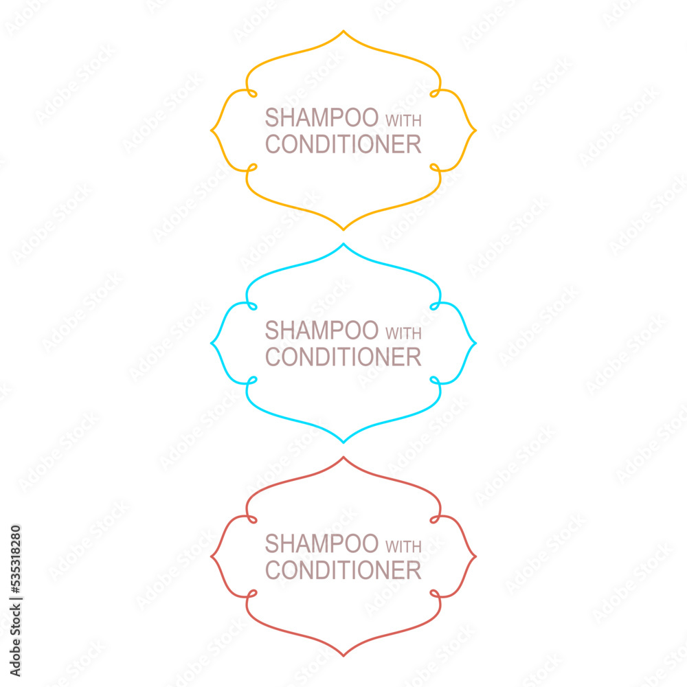 Shampoo with Conditioner Labels Set for Bio Shop Shampoo with Conditioner Labels Set for Bio Shop