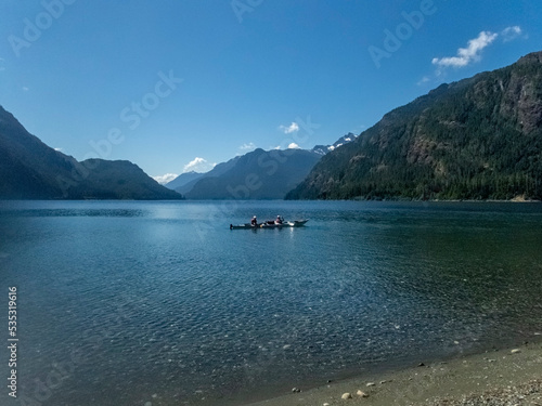 Kayaking on the Buttle Lake in Strathcona Provincial Park on Vancouver Island