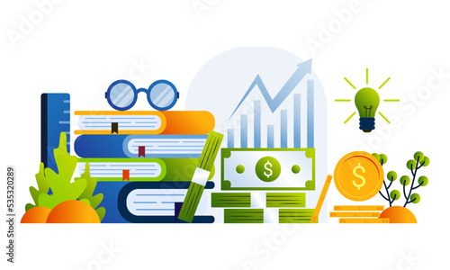 financial record book illustration