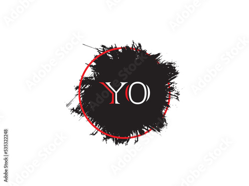 Colorful Brush YO y&o Letter Logo, Stylish Yo y o Brush Logo Icon Design For Your Creative Brand