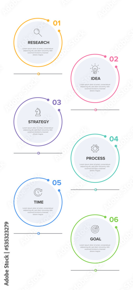 Vertical infographic design with icons and 6 options or steps. Thin line. Infographics business concept. Can be used for info graphics, flow charts, presentations, mobile web sites, printed materials. Vertical infographic design with icons and 6 options or steps. Thin line. Infographics business concept. Can be used for info graphics, flow charts, presentations, mobile web sites, printed materials.