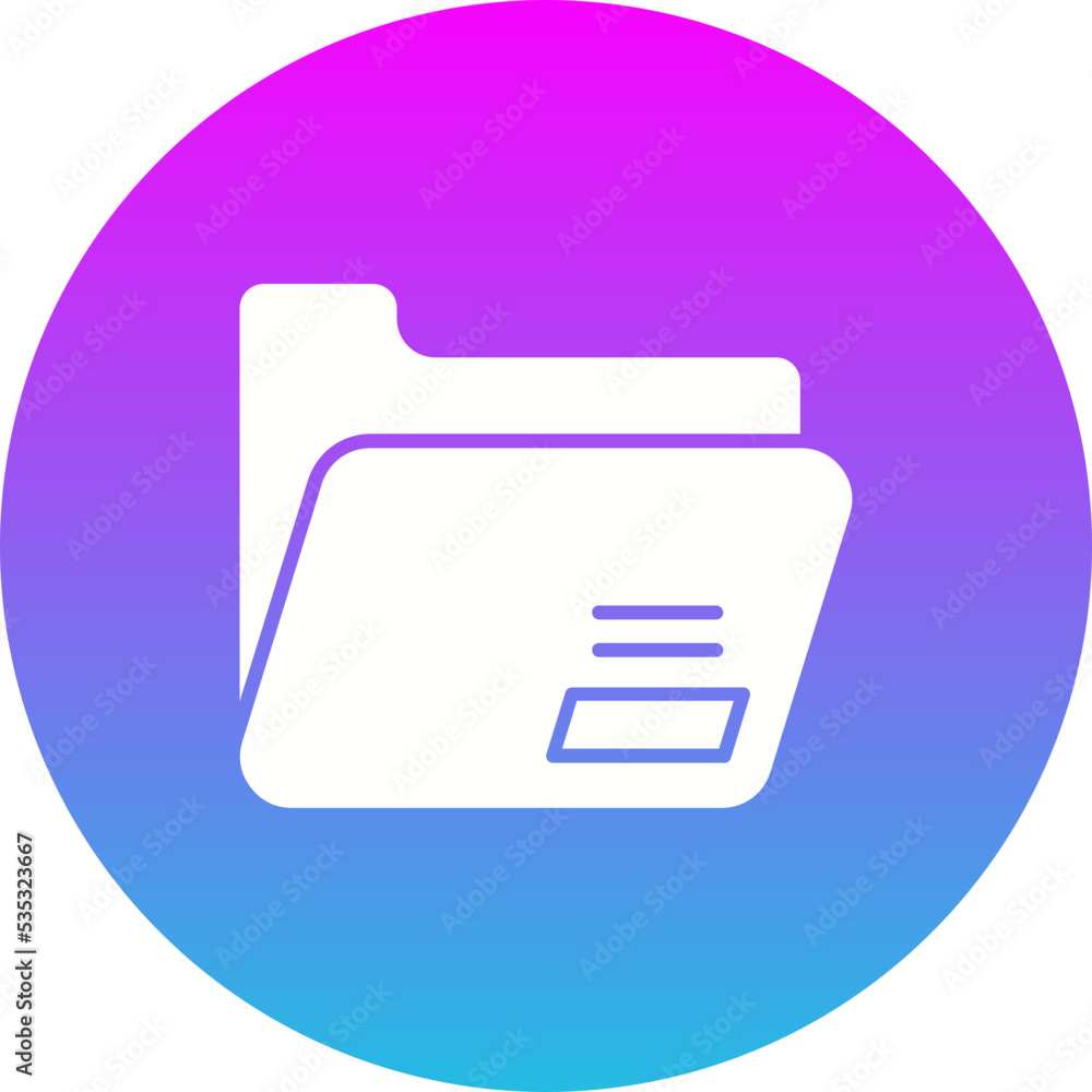Folder Gradient Circle Glyph Inverted Icon Folder Gradient Circle Glyph Inverted Icon