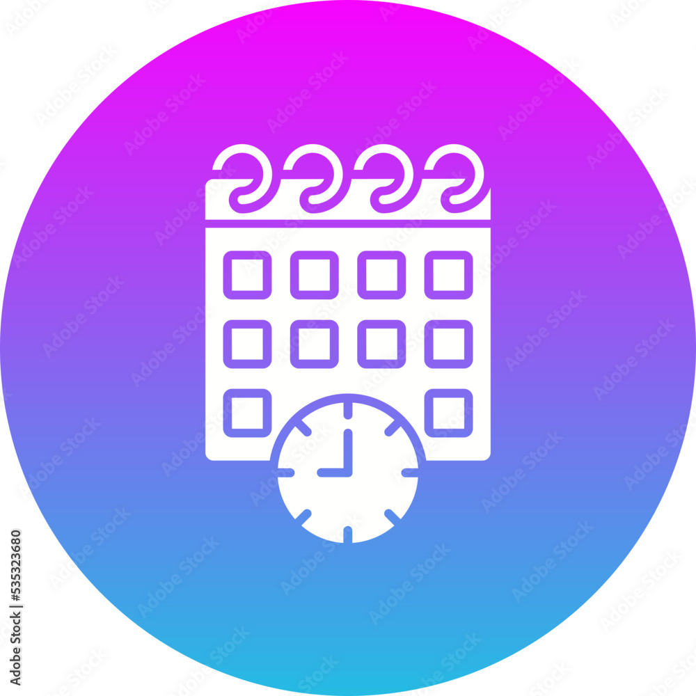 Appointment Gradient Circle Glyph Inverted Icon Appointment Gradient Circle Glyph Inverted Icon