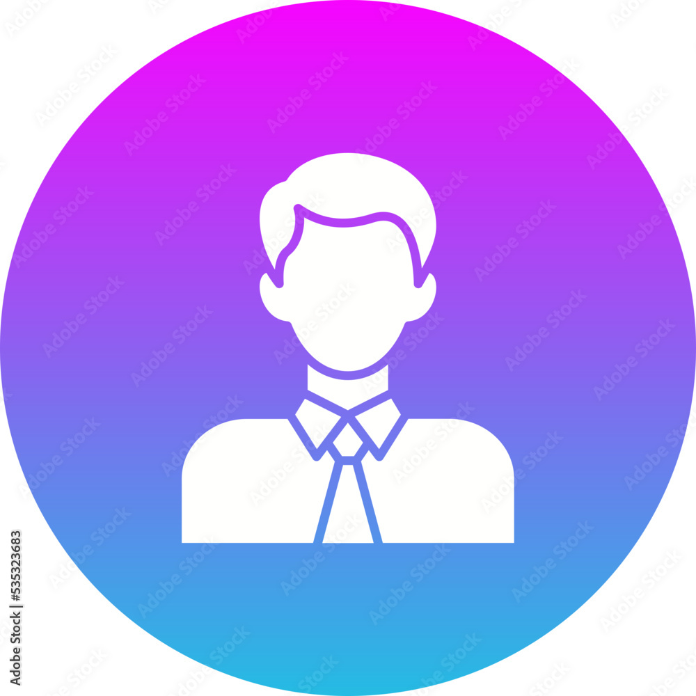 Employee Gradient Circle Glyph Inverted Icon Employee Gradient Circle Glyph Inverted Icon