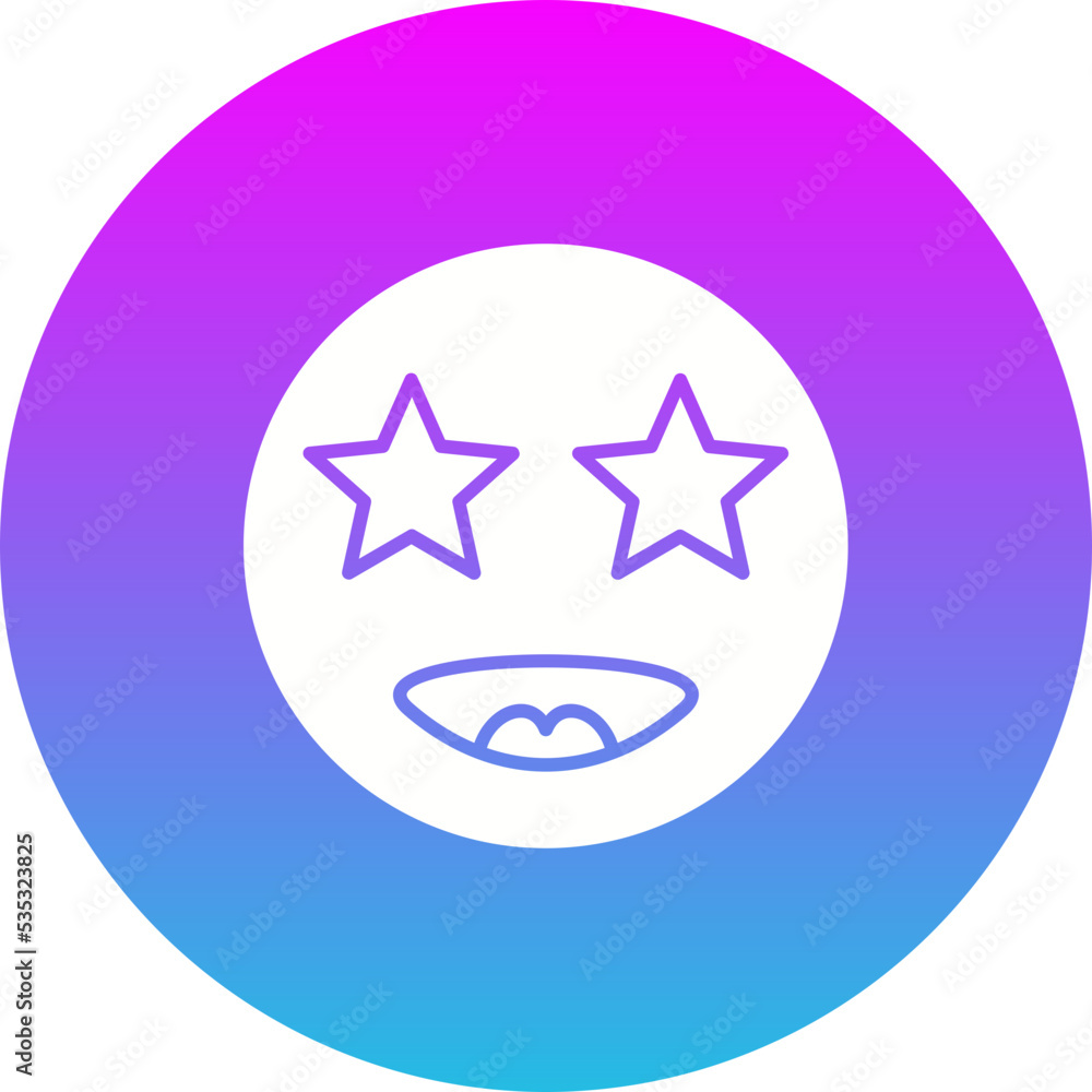 Star Gradient Circle Glyph Inverted Icon Star Gradient Circle Glyph Inverted Icon