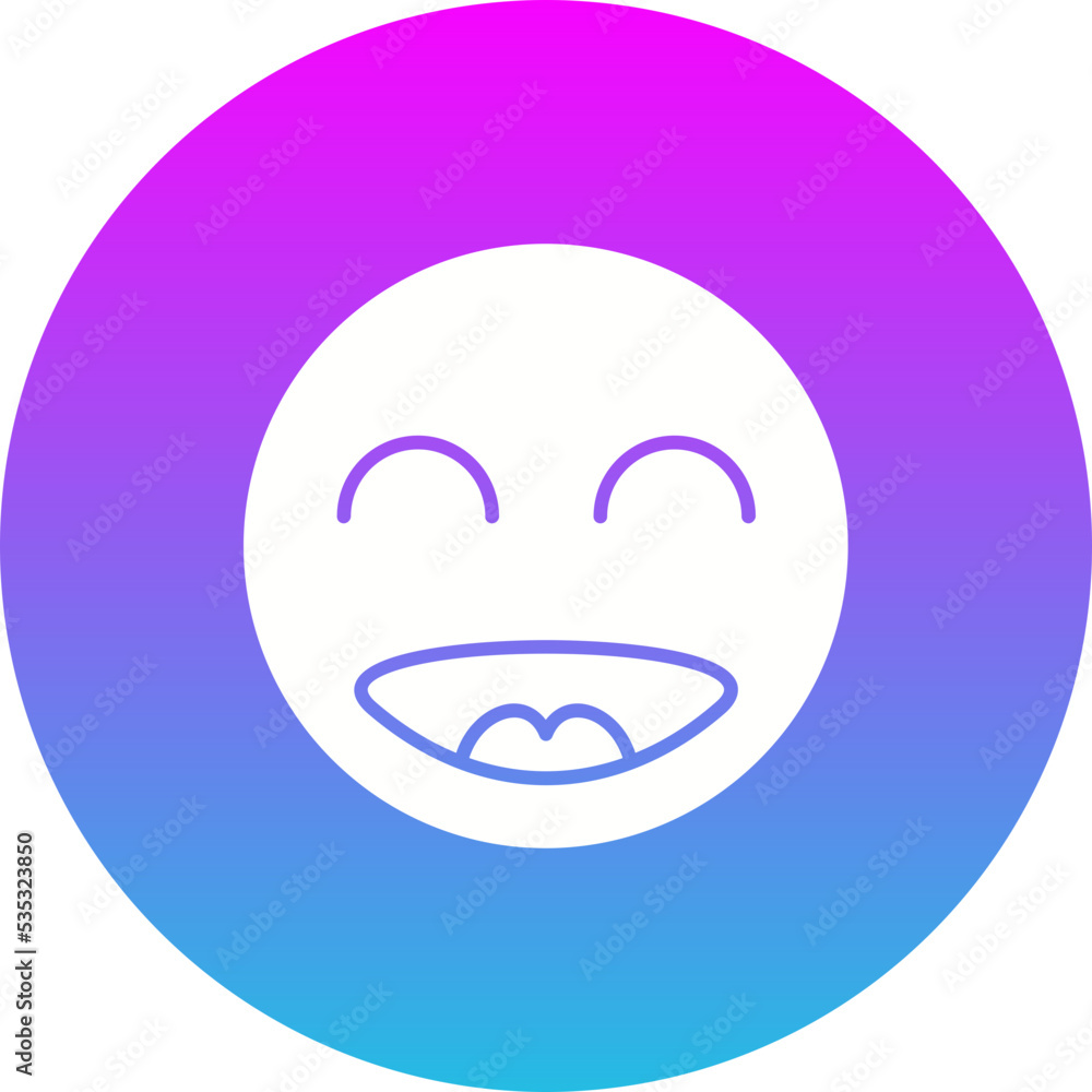 Happy Gradient Circle Glyph Inverted Icon Happy Gradient Circle Glyph Inverted Icon