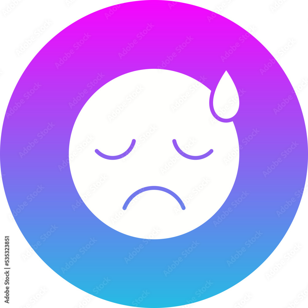 Upset Gradient Circle Glyph Inverted Icon Upset Gradient Circle Glyph Inverted Icon