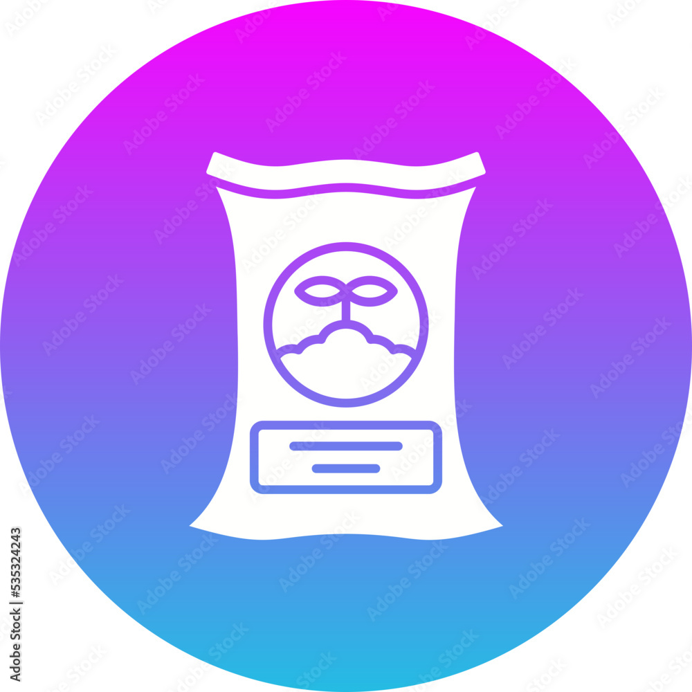 Fertilizer Gradient Circle Glyph Inverted Icon Fertilizer Gradient Circle Glyph Inverted Icon
