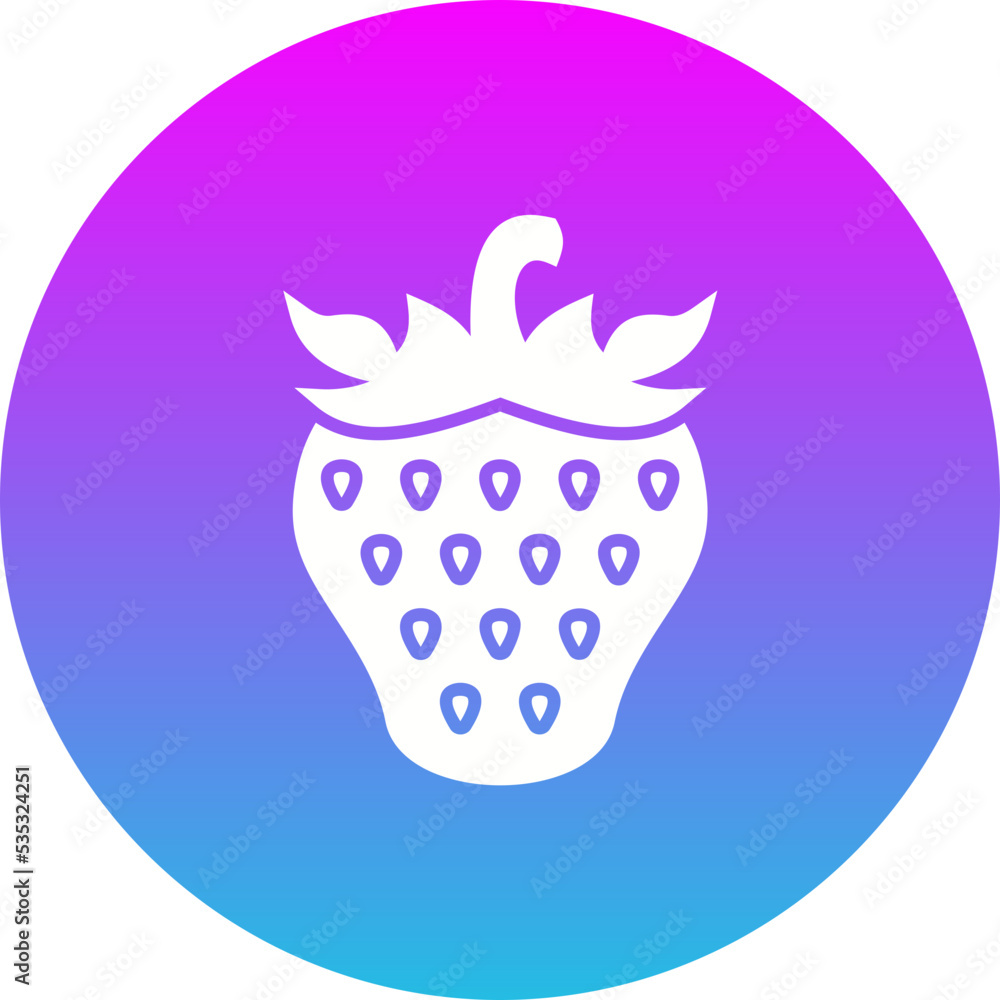 Strawberry Gradient Circle Glyph Inverted Icon