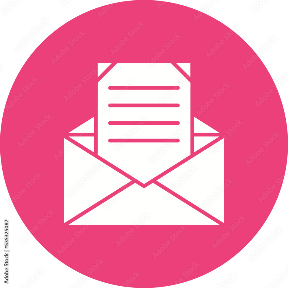 Mail Multicolor Circle Glyph Inverted Icon Mail Multicolor Circle Glyph Inverted Icon