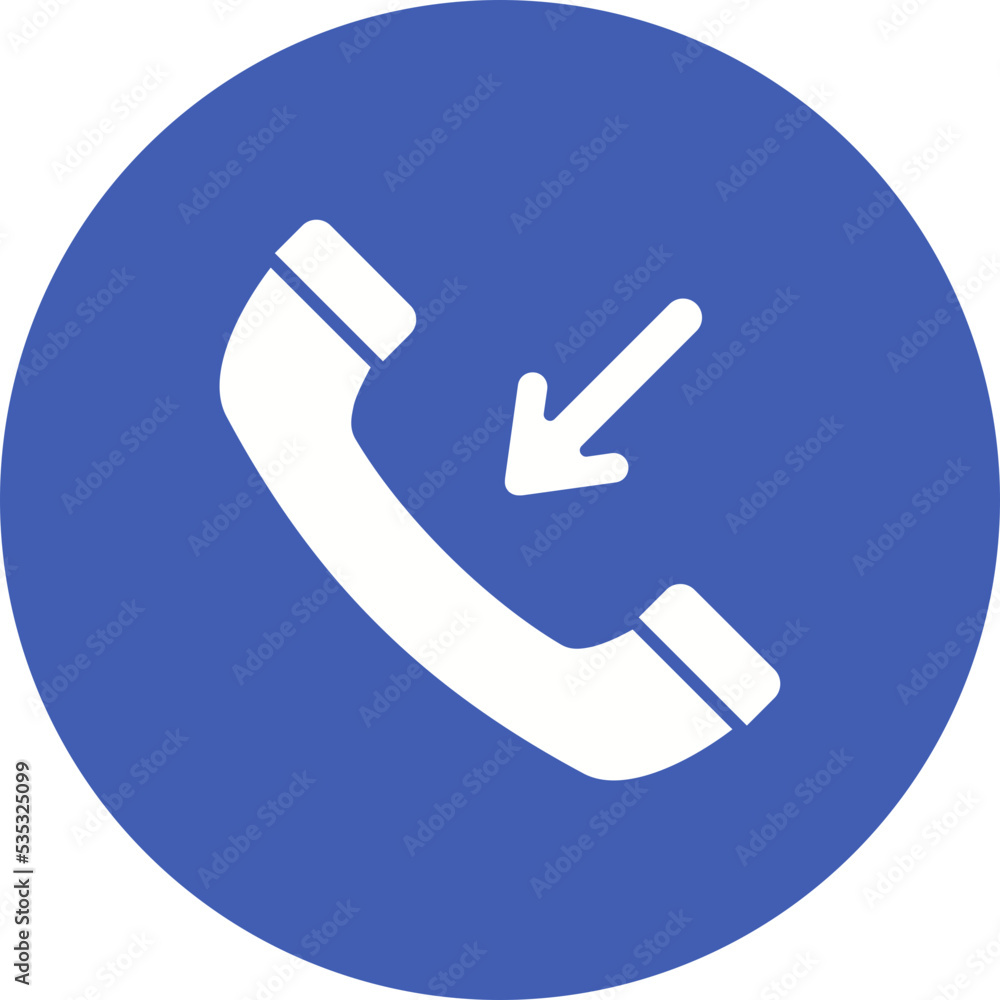 Incoming Call Multicolor Circle Glyph Inverted Icon Incoming Call Multicolor Circle Glyph Inverted Icon