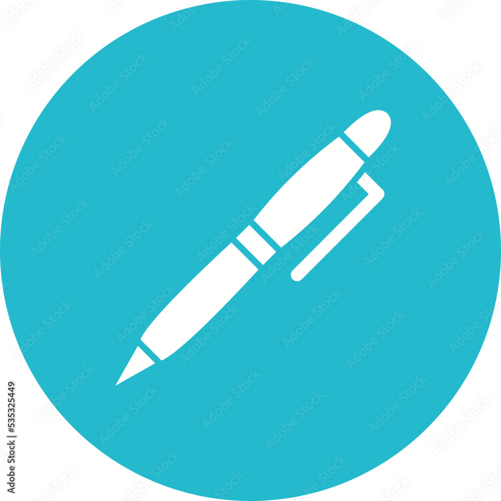 Ballpoint Multicolor Circle Glyph Inverted Icon Ballpoint Multicolor Circle Glyph Inverted Icon