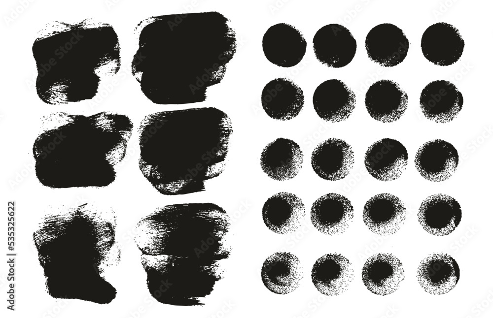 Round Sponge Thick Artist Brush Short Background & Straight Lines Mix High Detail Abstract Vector Background Mix Set Round Sponge Thick Artist Brush Short Background & Straight Lines Mix High Detail Abstract Vector Background Mix Set