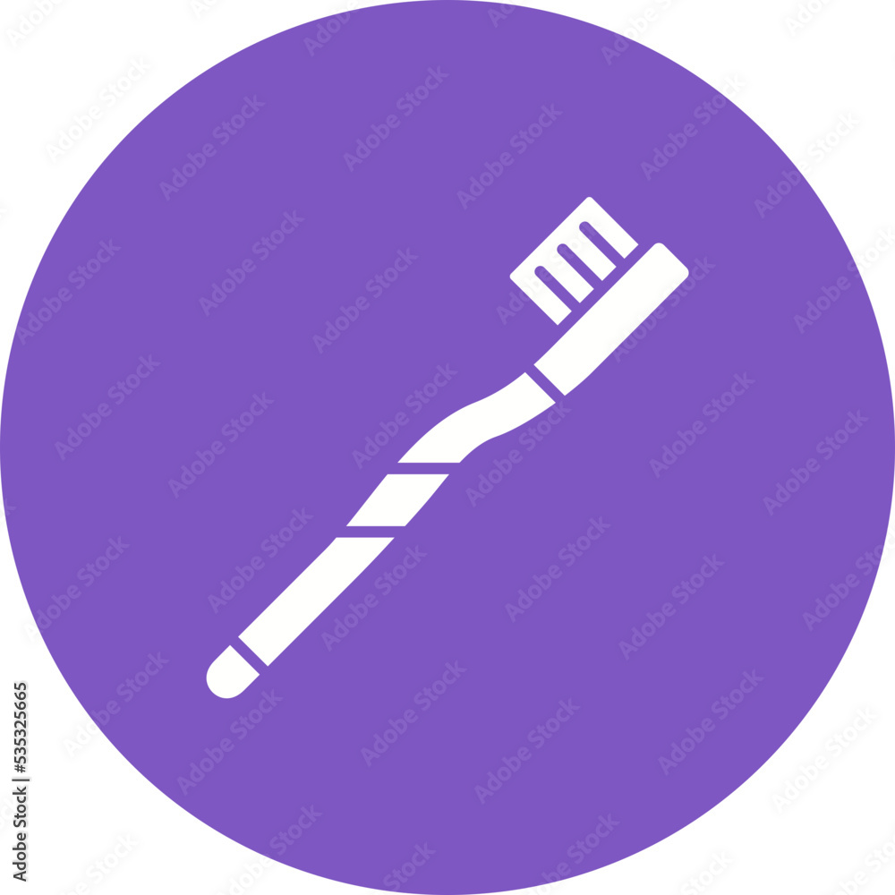Toothbrush Multicolor Circle Glyph Inverted Icon Toothbrush Multicolor Circle Glyph Inverted Icon