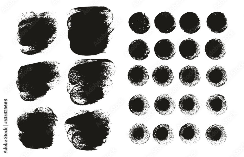 Round Sponge Thick Artist Brush Short Background & Straight Lines Mix High Detail Abstract Vector Background Mix Set Round Sponge Thick Artist Brush Short Background & Straight Lines Mix High Detail Abstract Vector Background Mix Set
