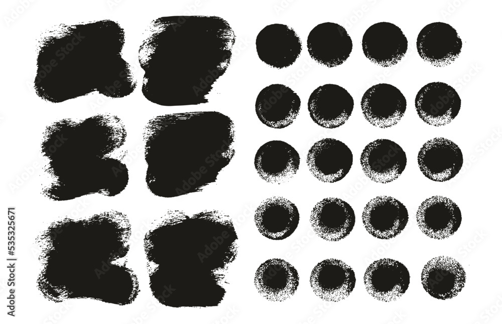 Round Sponge Thick Artist Brush Short Background & Straight Lines Mix High Detail Abstract Vector Background Mix Set Round Sponge Thick Artist Brush Short Background & Straight Lines Mix High Detail Abstract Vector Background Mix Set