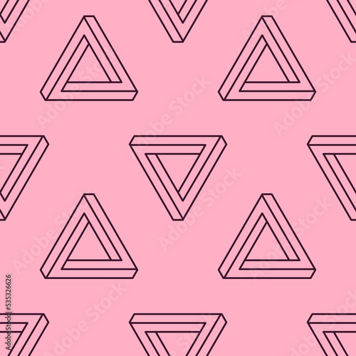 Vector seamless pattern of voluminous triangle for websites, textile, wrappers, wallpapers