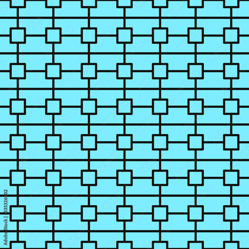 Vector seamless pattern of lines and squares on vibrant blue background for websites, textile, wrappers, wallpapers Vector seamless pattern of lines and squares on vibrant blue background for websites, textile, wrappers, wallpapers