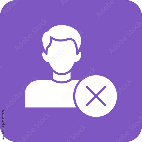 Rejected Multicolor Round Corner Glyph Inverted Icon