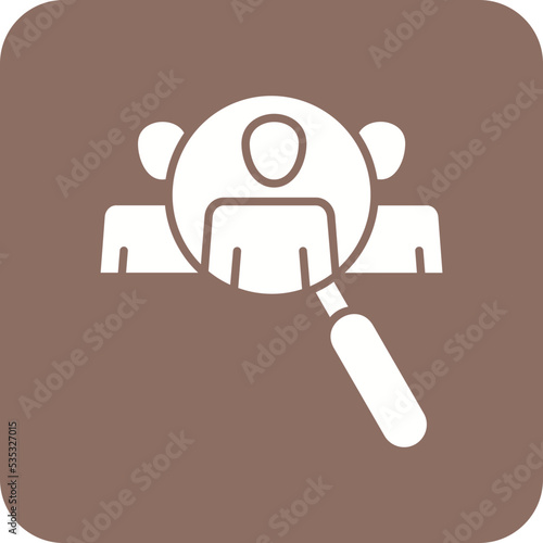 Hiring Multicolor Round Corner Glyph Inverted Icon