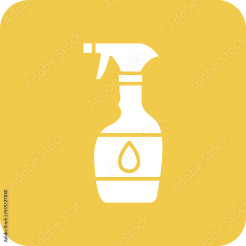 Cleaning Spray Multicolor Round Corner Glyph Inverted Icon