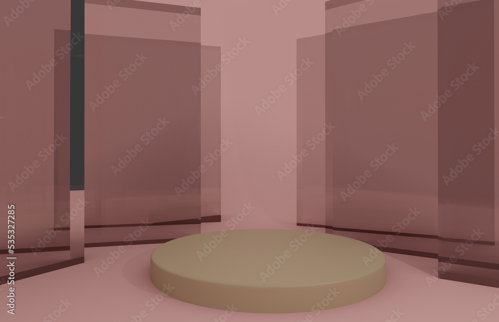 3d podium,exposure. Pedestal or platform for beauty products. - obrazy, fototapety, plakaty 
