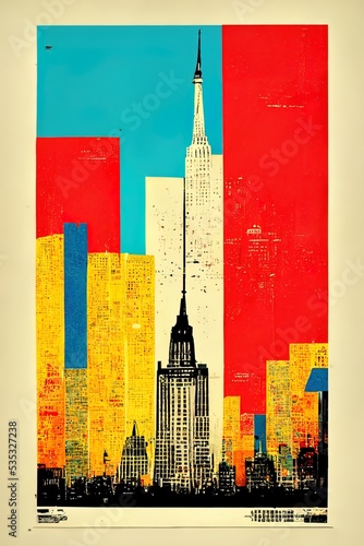 New York Landscape - Pop Art Poster Project