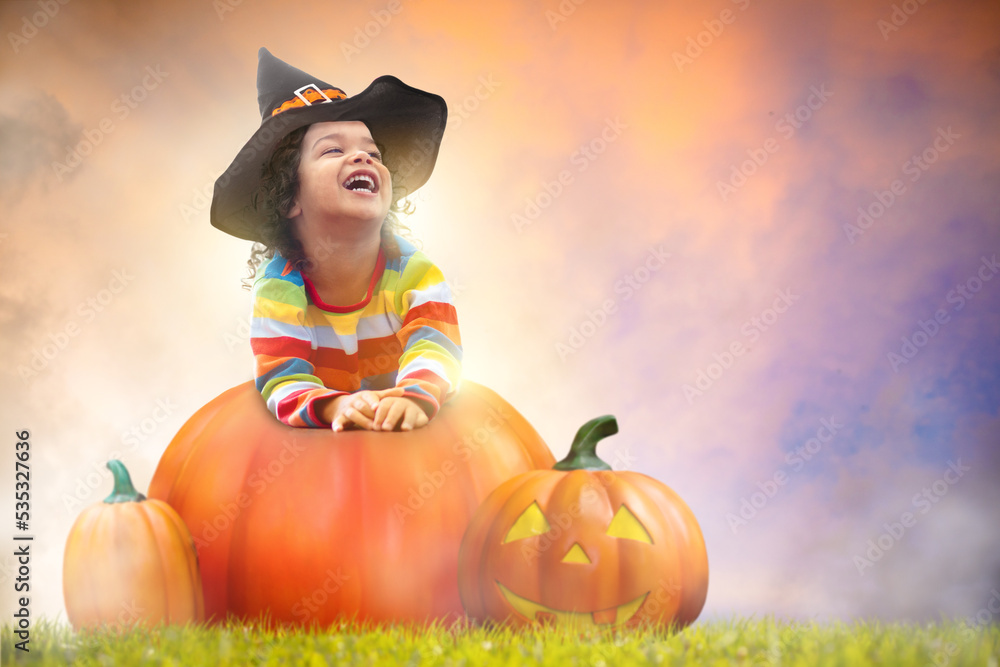 Halloween party. Kids trick or treat. Halloween party. Kids trick or treat.
