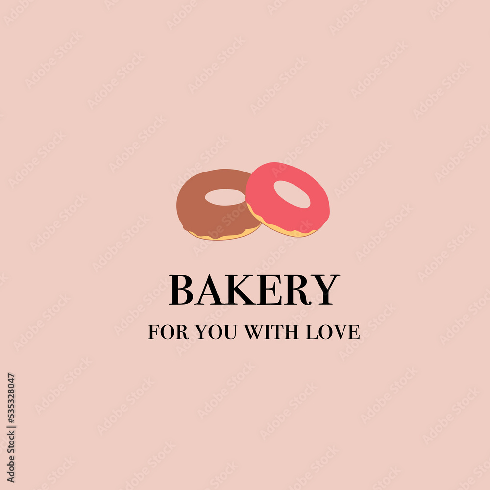 Vector illustration for bakery, cafe or logo