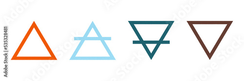 Alchemy symbols of the Four Elements photo