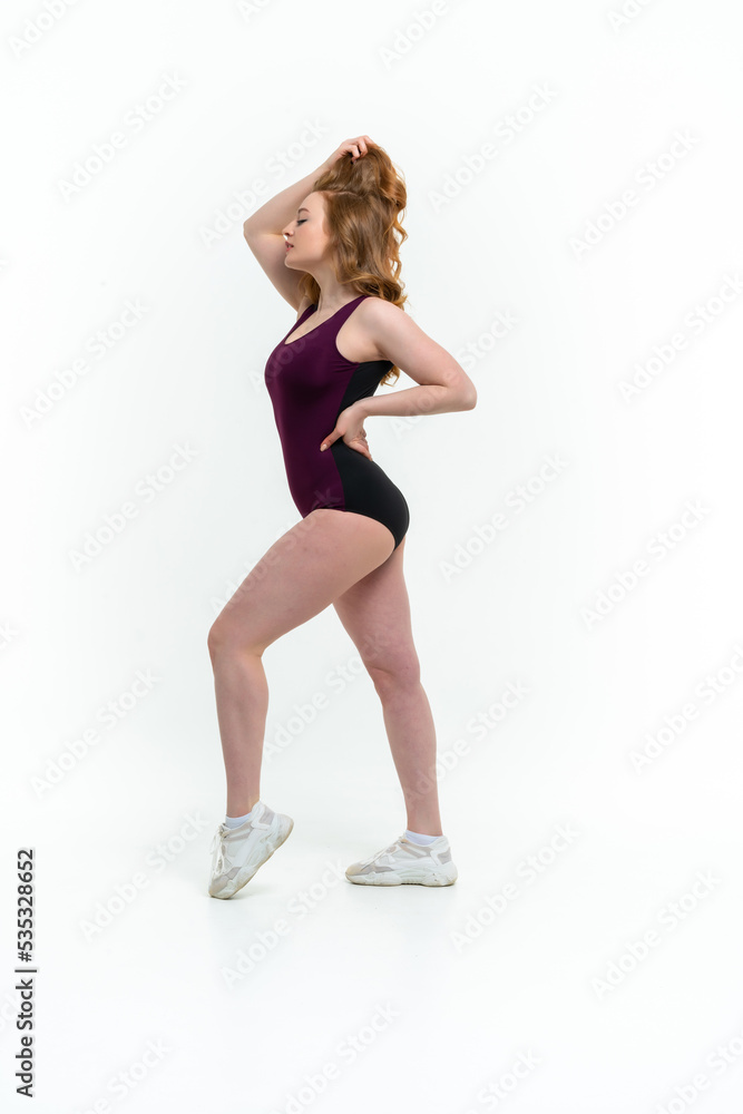 model size posing bodysuit on white background model size posing bodysuit on white background