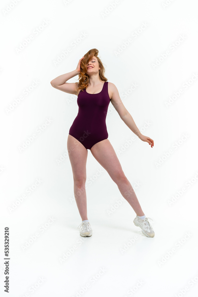 model size posing bodysuit on white background model size posing bodysuit on white background