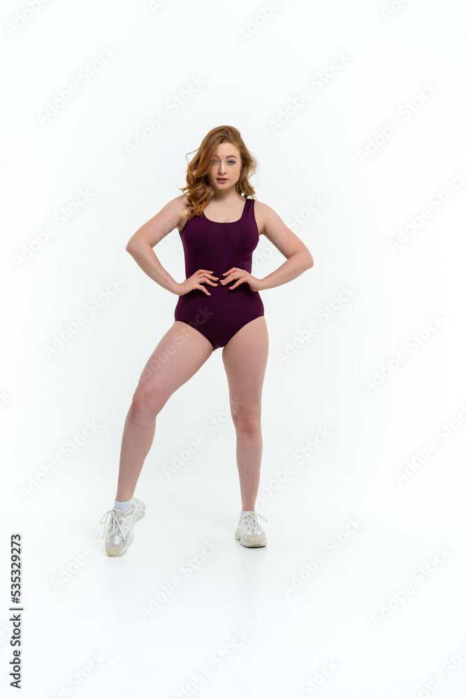 model size posing bodysuit on white background model size posing bodysuit on white background