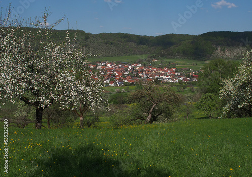 Blick auf Unterböhringen, Schwäbische Alb photo