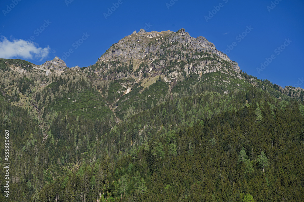 Alpine rocky mountain at Untertauern, Austria.