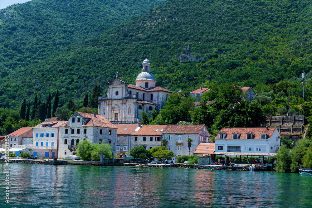 Buildings on the coastline of Montenegro