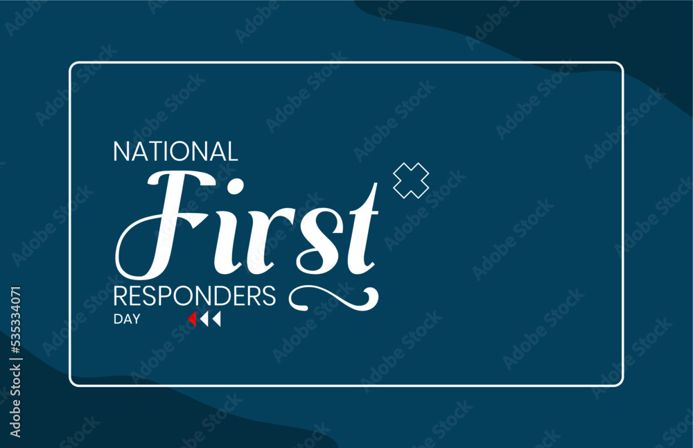 National First Responders Day. Holiday concept. Template for background ...