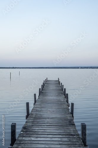 pier on lake Steinhuder Meer in Germany