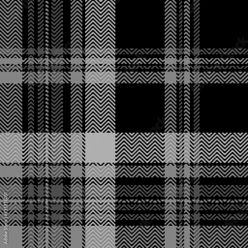 Black and white plaid seamless pattern.