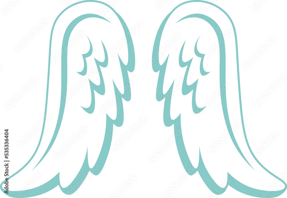 Cartoon Angel Wings vector illustration Cartoon Angel Wings vector illustration