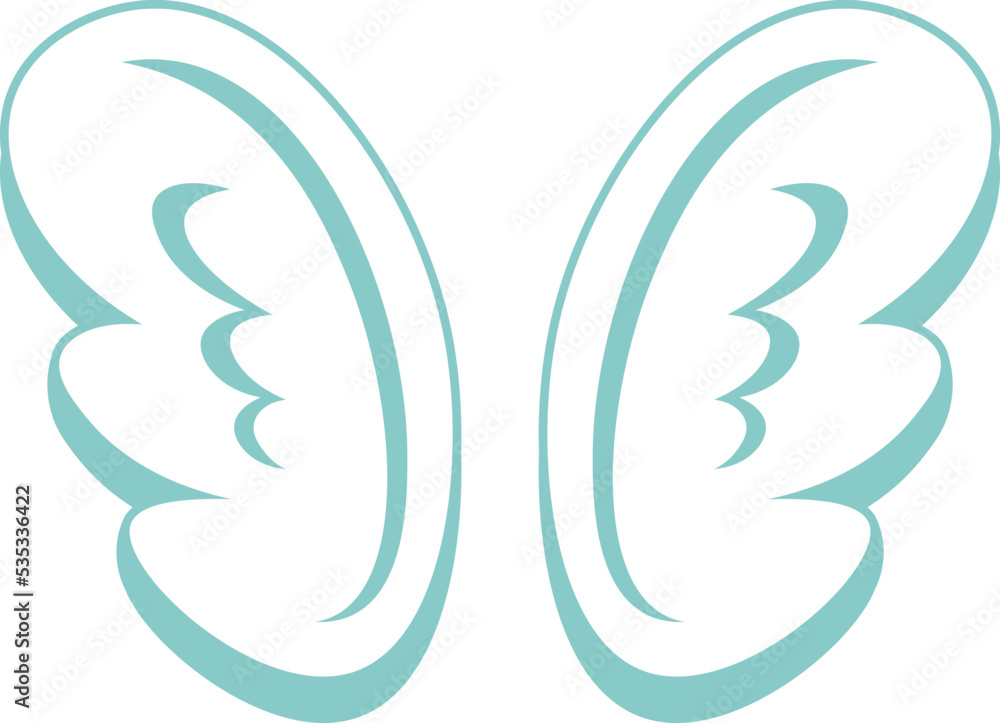 Cartoon Angel Wings vector illustration Cartoon Angel Wings vector illustration
