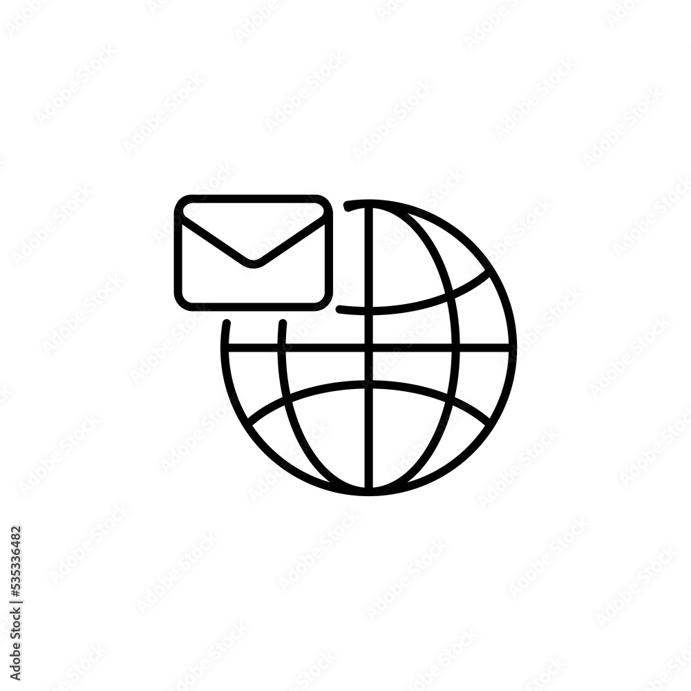 Mail icon vector illustration on a white background eps10.