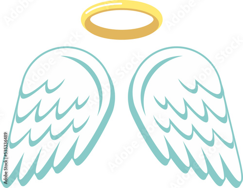 Cartoon Angel Wings vector illustration