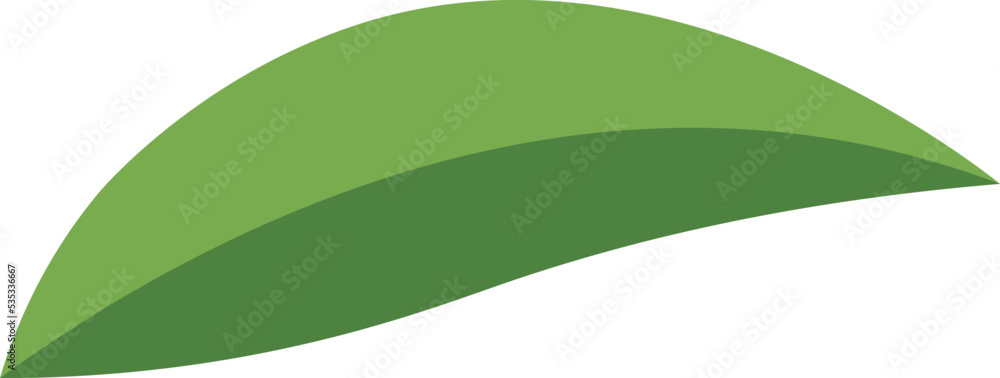 Bamboo curved leaf flat icon