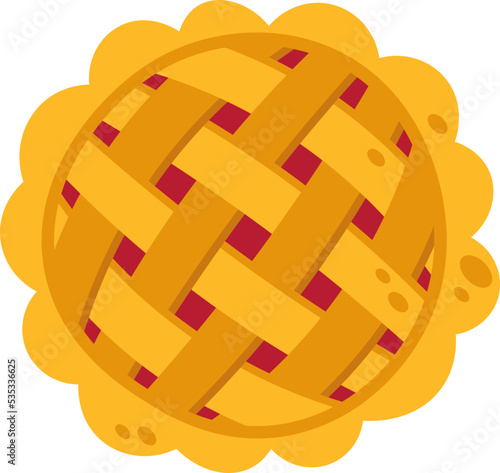 Baked pie icon. Vector illustration