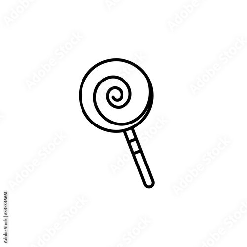 lolipop icon vector illustration outline style design. isolated on white background eps 10